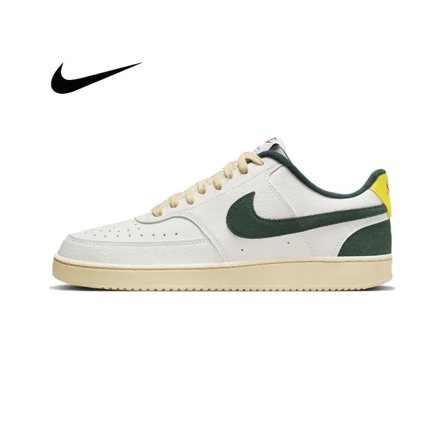 Nike novo tribunal visão 1 sapatos baixos masculinos e femininos tênis de moda casual primavera antiderrapante wearable tênis preto e vermelho