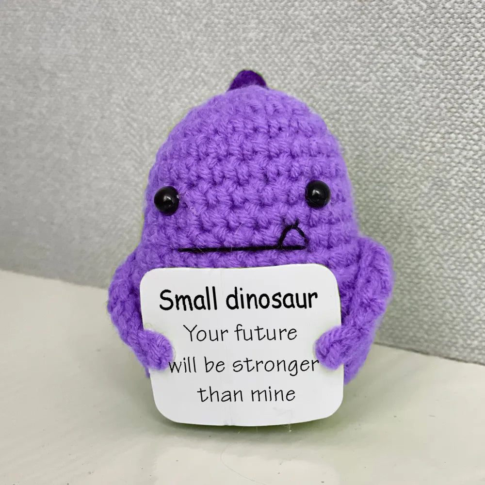 New Knitted Positive Turtle Doll Handmade Emotional Support Positive Crochet Sea Turtles Gifts for Christmas New Year Birthday
