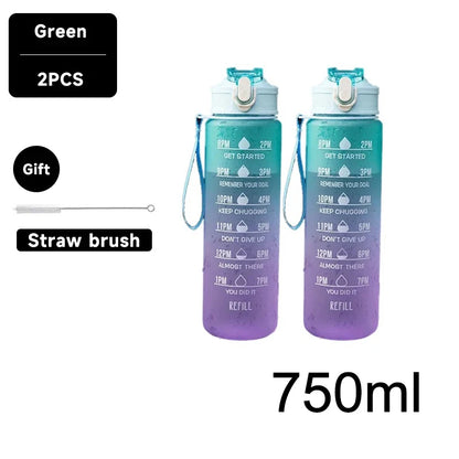 1 Liter Water Bottle Motivational Sport Water Bottle Leakproof Drinking Bottles Outdoor Travel Gym Fitness Jugs For Kitchen