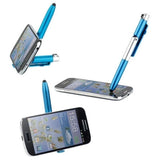 Newest 4-In-1 Multifunction Ballpoint Pen LED Light Fold Phone Holder Night Read Writing Pencil Office School Student Stationery
