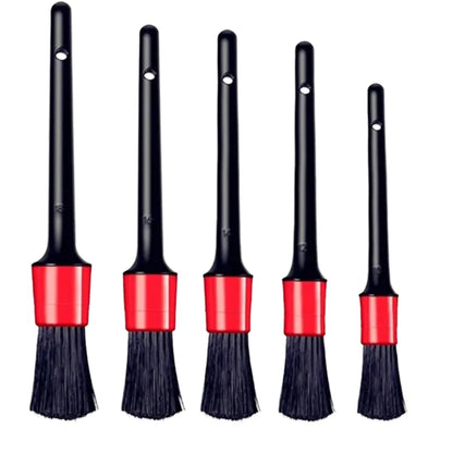 Kit de 1/5 cepillos de limpieza para coche, cepillos de detalle para el interior del coche, juego de cepillos de limpieza para llantas de plástico