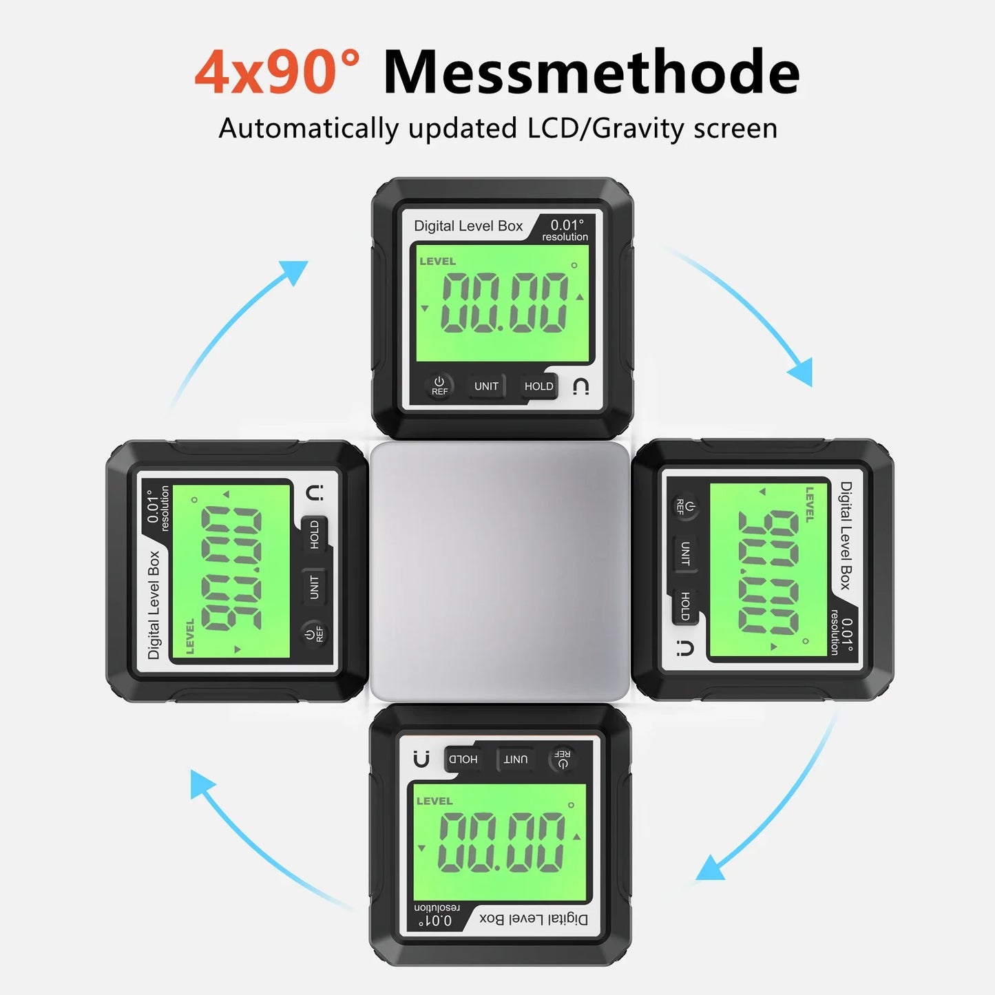 Digital Angle Gauge Level Angle Finder Magnetic Protractor Inclinometer Level Angle Finder with Magnes Backlight Measuring Tools