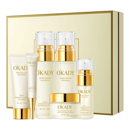 OKADY Vendas Quentes Baixo Desconto Bifida Fermento Lysate Hidratante Anti-Envelhecimento Loção Toner Creme Conjunto de Cuidados com a Pele Orgânica