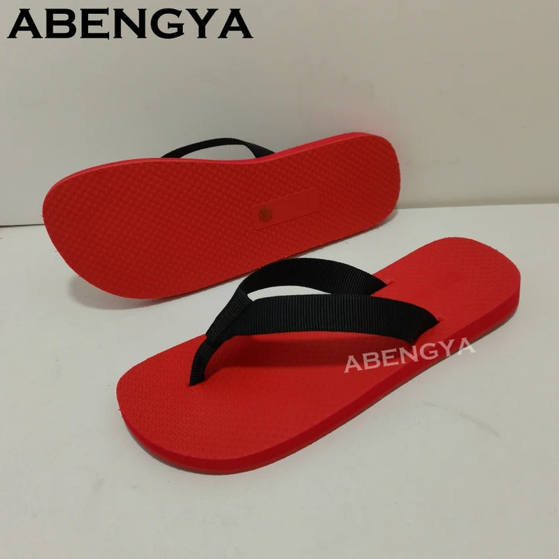2025 Summer Hot Red Sole Flip Flops Flat Slippers For Women&Men Thick Sole Lazy Mules Casual Vacation Beach Slides Couple Shoes