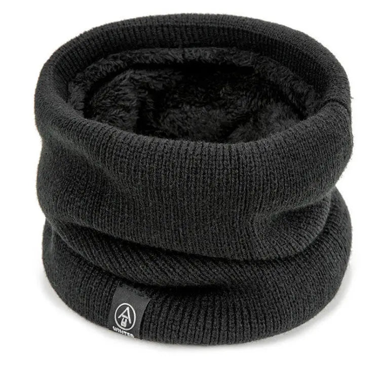 New Warm Neck Cover Neckerchief Winter Plush Muffler Woolen Knitting Fashion Solid Color Men Women Cold-proof Scarf Outdoors