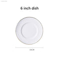 1pc Dish And Plates Bone china Dinner Set China Health Tableware White Ceramic Fruit tray  Soup plate Bowl Dish Gift Porcelain