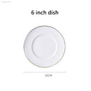 1pc Dish And Plates Bone china Dinner Set China Health Tableware White Ceramic Fruit tray  Soup plate Bowl Dish Gift Porcelain