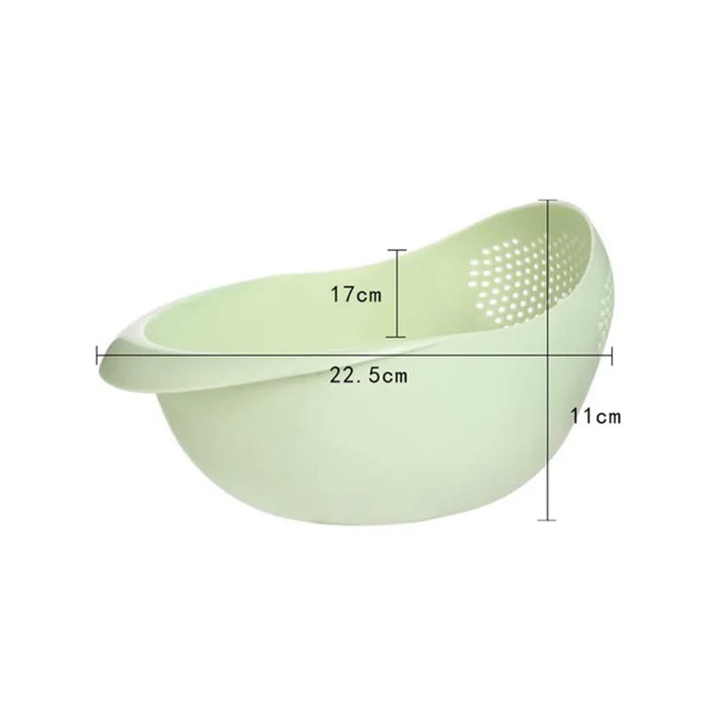 Rice Sieve Plastic Colander Kitchen Drain Basket with Handles Rice Bowl Strainer Basket Sink Drain Kitchen Tools