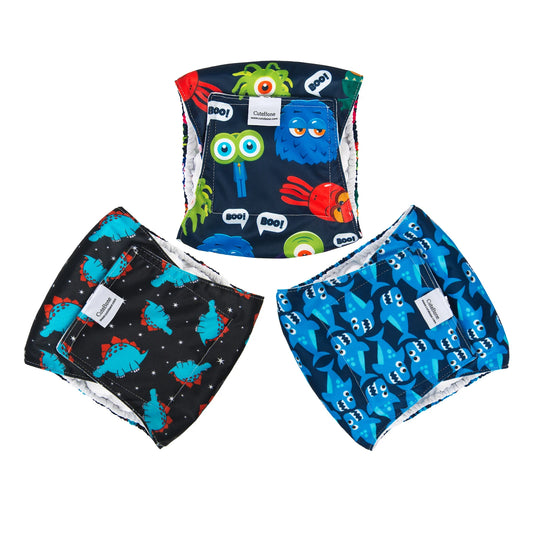 (3pcs per pack) CuteBone Reusable Male Dog Diapers Washable Dog Belly Bands for Male Dogs Wraps Doggie Diapers