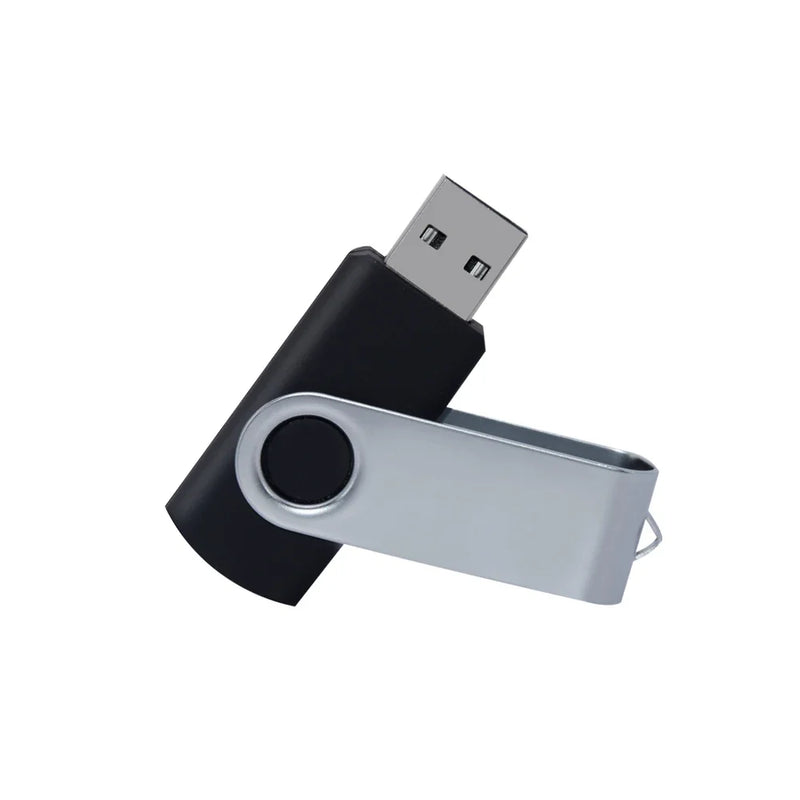 Unidad flash USB de 32 GB, 16 GB, de metal, giratoria, portátil, de 64 a 128 GB, con USB 2.0