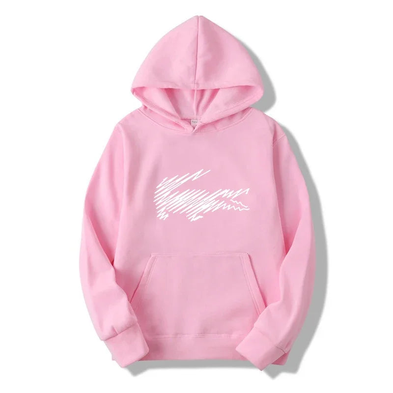Men's and Women's Hoodie Sweatshirt Fashion Print Black Gray Pink Hooded Hip Hop Wool Hoodie Men's Brand Hoodie Street Clothing
