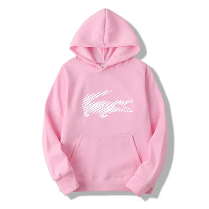 Men's and Women's Hoodie Sweatshirt Fashion Print Black Gray Pink Hooded Hip Hop Wool Hoodie Men's Brand Hoodie Street Clothing