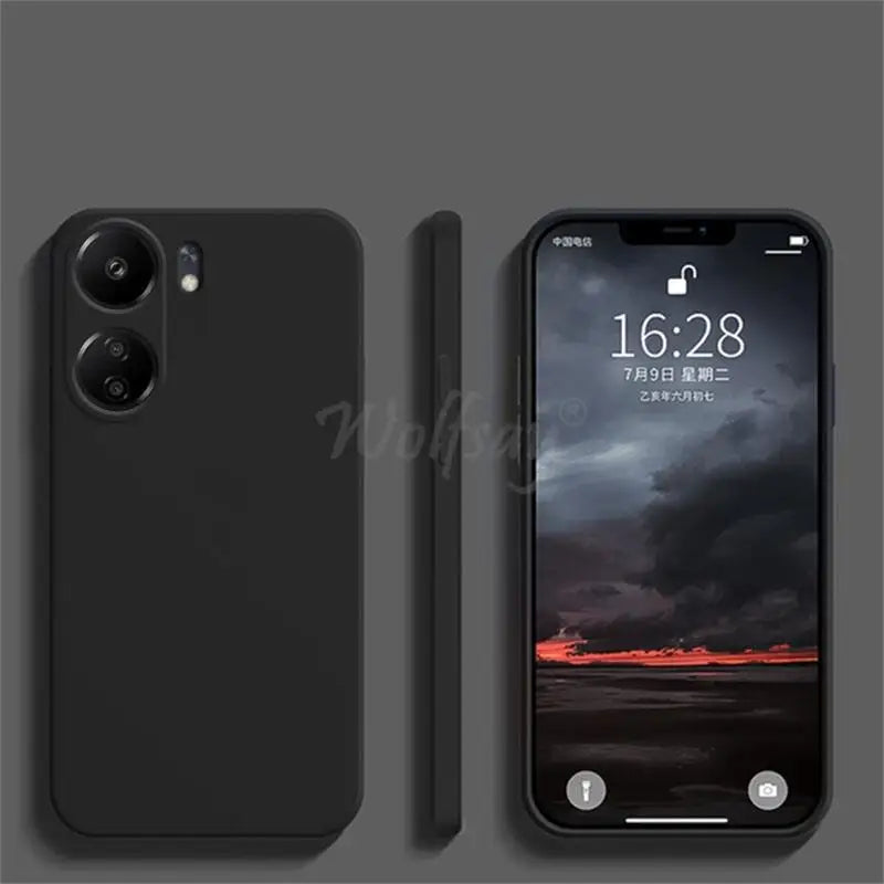 Funda de silicona líquida para Xiaomi POCO C65, funda protectora de goma lisa, funda de TPU para POCO C65