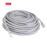 Cabo Ethernet com caixa LAN vermelha, Patch Cord, Cat5e RJ45, 1m, 5m, 10m, 15m, 20m, 30m, 50m