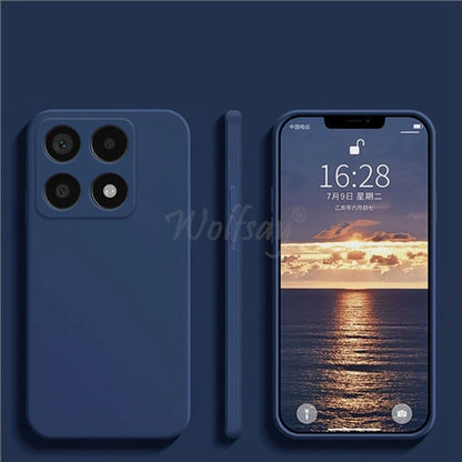 For Xiaomi 14T Pro Case Liquid Silicone Original Plain Rubber TPU Protector Case Xiaomi 14T Pro Cover TPU Shockproof Mi 14T Pro