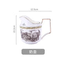 Nordic retro European tableware porcelain plates cups saucers pots high-end luxury sets creative home gifts