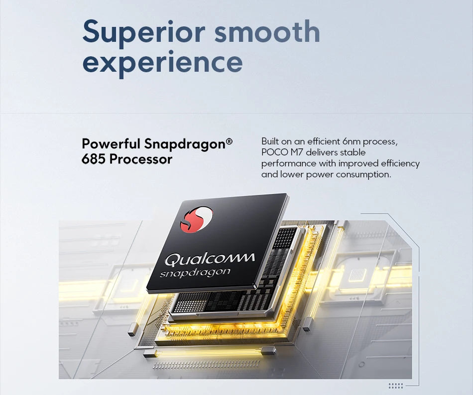 Global Version POCO M7 Snapdragon 685 Smartphone Immersive 6.9" 144Hz FHD+ Display 7000mAh battery 33W Charging NFC