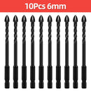 Cross Hex Drill Bit Set For Concrete Porcelain Tile Glass Metal Professional Multifunction Drill Bits Kit Tools Carbide Drills