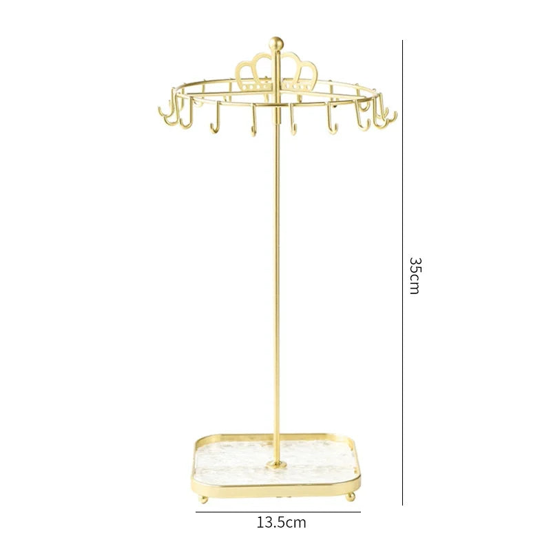1 creative desktop acrylic base crown jewelry rack suitable for necklace pendants for easy organization and summarization