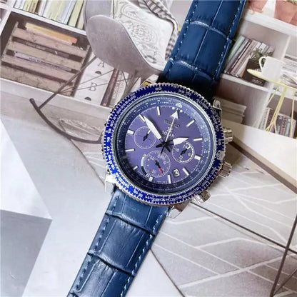 2024 Seiko Chronograph Luxury Multifunctional Stainless Steel Non-Mechanical Quartz Belt Men's Sport Watch with Gift Box