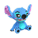 Anime Stitch Building Blocks Angel Scrump Guitar Holding Book Stitch Model Assembled Toys Children's DIY Mini Brick Figure