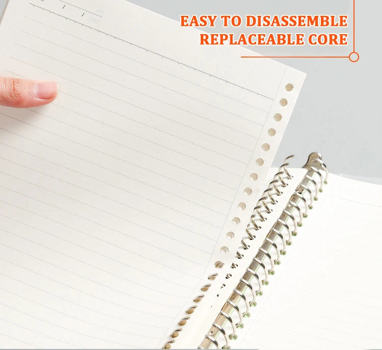 A4/B5/A5 Loose Leaf Refill Binder Notebook Blank/Line/Grid/Cornell Replacable Metal Ring Office&School Supplies Stationery