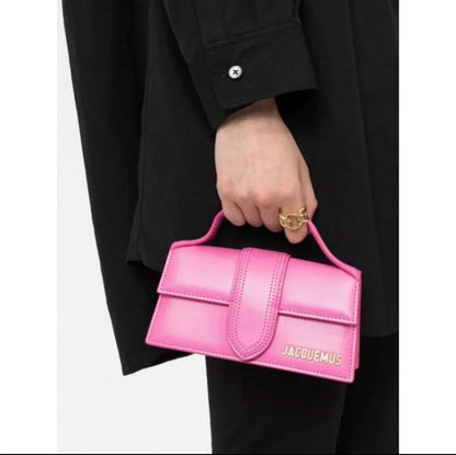 Jacquemus Luxury Yellow Women Top Handle Purse Half Round Design Brand Leather Underarm Flap Shoulder Bag Fashion