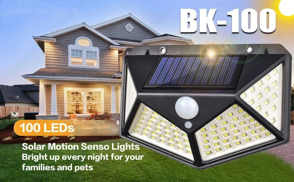 1-6PCS Motion Sensor Solar Outdoor Lights Waterproof 117COB LED Security Wall Lights Street Lamps with 3 Mode Patio Garage Yard
