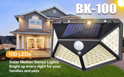 1-6PCS Motion Sensor Solar Outdoor Lights Waterproof 117COB LED Security Wall Lights Street Lamps with 3 Mode Patio Garage Yard