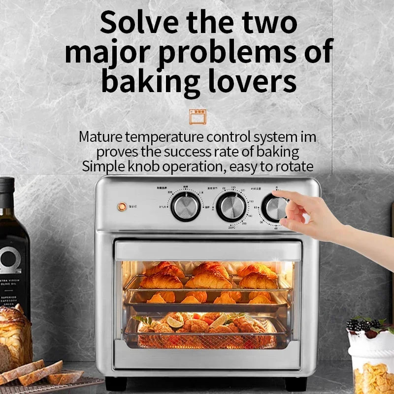 Smart air fryer oven 26L 13L Large Capacity Electric Air Fryers Visible Window Household Kitchen Deep Fryer without Oil EU 220V