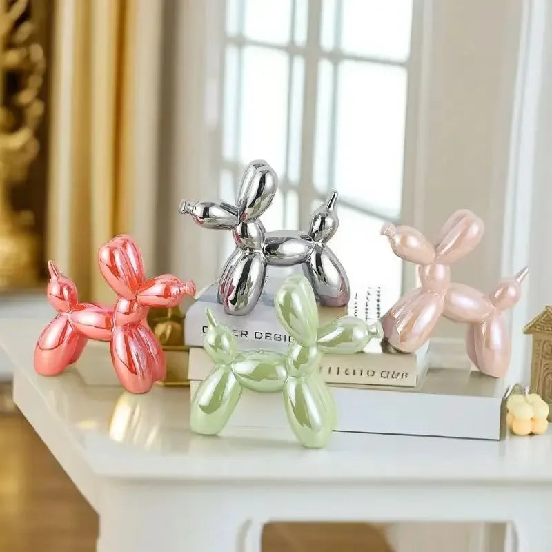 Escultura de cerámica abstracta con forma de perro, globo creativo, de ERMAKOVA, 11 cm/4,3 pulgadas, para decoración del hogar y la oficina, regalo