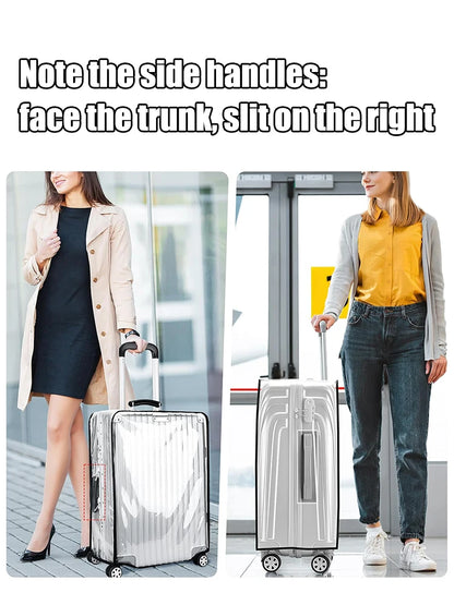 Transparent Pvc Luggage Protective Cover Wheeled Luggage Protective Cover Wear-Resistant Outer Cover Transparent Protective