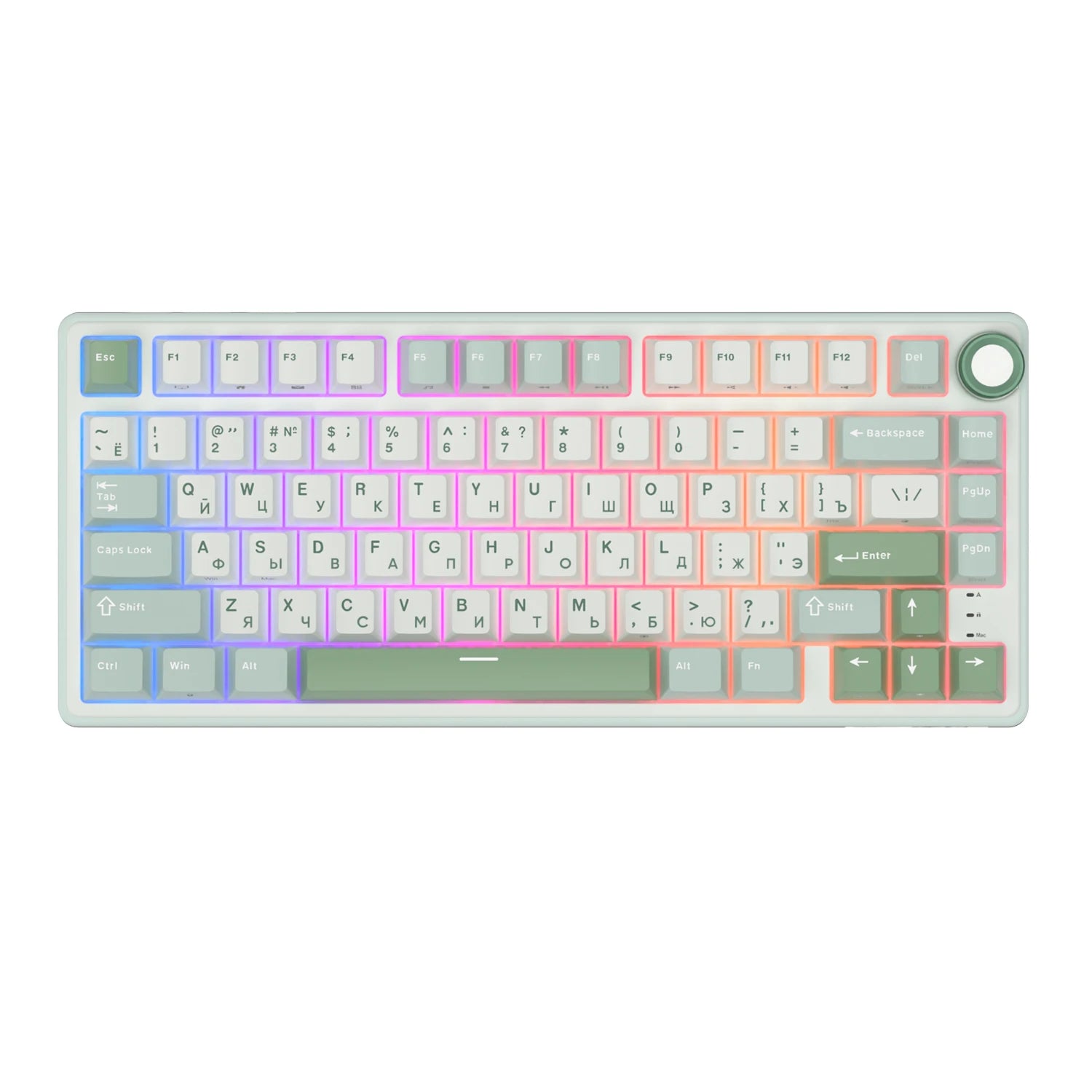 Teclado para juegos con cable Royal Kludge RK R75 de 80 teclas, retroiluminación RGB, 80 % de sellado, teclado mecánico intercambiable en caliente con teclas MDA PBT.