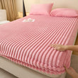 Solid Color Thick Faux Rabbit Fur Mattress Cover Autumn Winter Warm Velvet Mattress Protector Fluffy Soft Plush Fitted Bed Sheet