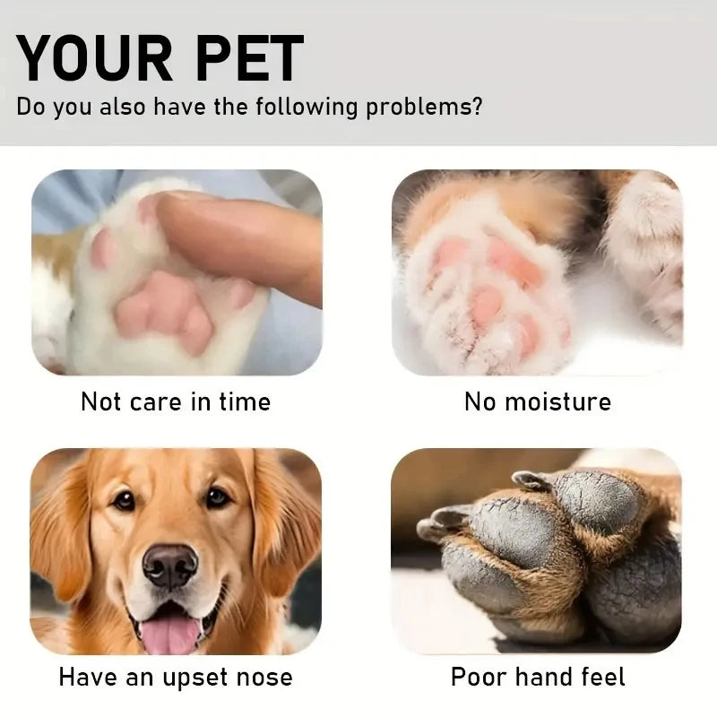 45g Dog Nose and Paw Balm Dog Paw Cream Cats Dogs Paw Protector Cream Pet Feet Moisturizer Pet Cracked Feet Repair Pet Accessories