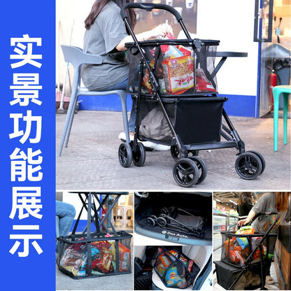 Supermarket Folding Multi-functional Travel Vehicle Can Be Separated Shopping Cart  Picnic Camping Portable Outdoor Pet Supplies