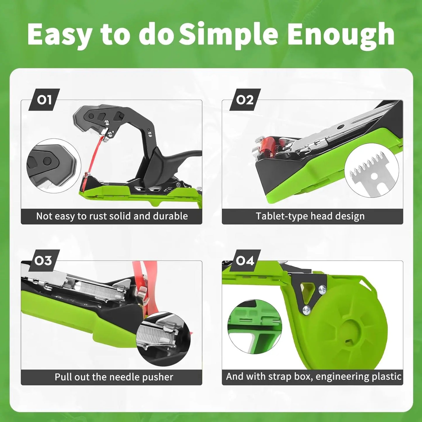 Plant Tying Machine Plant Branch Hand Tying Binding Machine with Garden Vine Tying Tape Vineyard Tool Plant Tape Gun Garden Tool