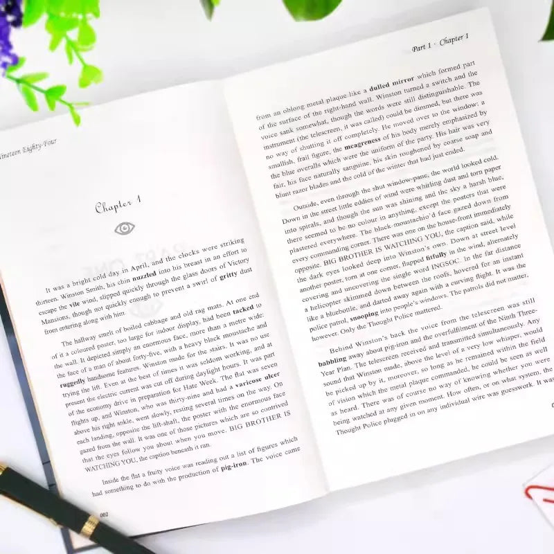 English Novel Book Nineteen Eighty-Four English Original Version 1984 World Classic Literature Fiction Book Genuine Libros