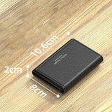 Fashion Leather Men Card Wallets Large Capacity Solid Color Male Purse Multi-card Multifunctional Photo Holder Women