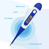 Thermometer Electronic Soft Head Digital Oral Armpit Temperature Measurement Household Adults Children Thermometers for Fever