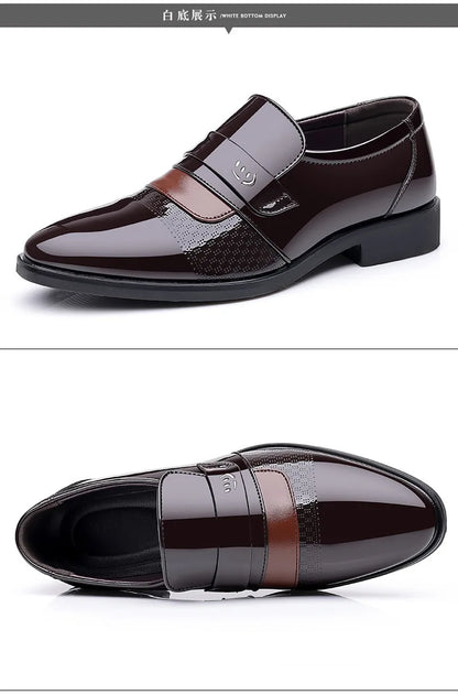 Luxury Mens Leather Shoes Retro Carved Lace-up Brogue Oxford Wedding Men Dress Shoes Male Formal Business Gentleman Office Shoes