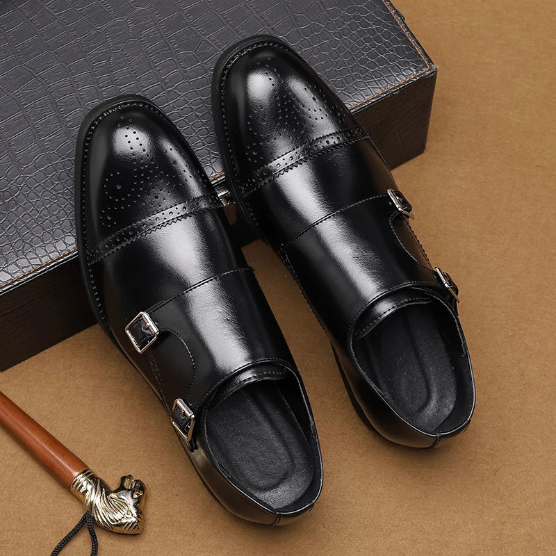 Sapatos Oxford Masculinos Italianos Marrons Cano Baixo Casual de Negócios Sapatos de Couro Masculinos para Banquete Sola Macia Tamanho Grande: 38-48