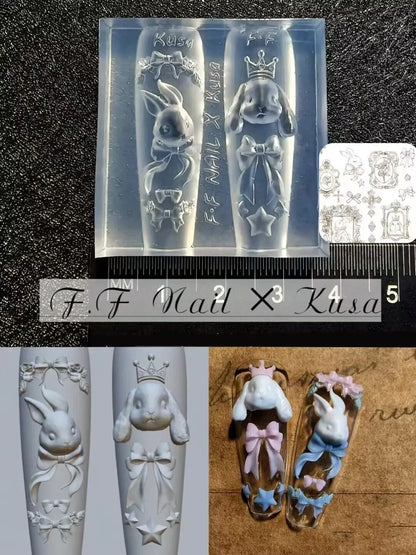 1pc  Snake Flamingo Jellyfish Dragon Dtream 3D Acrylic Mold  Nail Art DIY  Silicone  Nail Art Templates Nails Mold