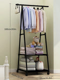 Hat Rack Triangle Hat Rack With Wheels Mobile Multi-Layer Storage Rack Hanging Clothes Rack Drying Rack Simple And Modern