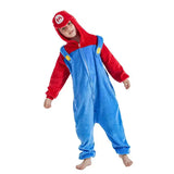 Anime Brothers Cartoon Game Cosplay Costume Anime Figure Luigi One-piece Pajamas Kawaii Cartoon Sleepwear Halloween Cos Clothes