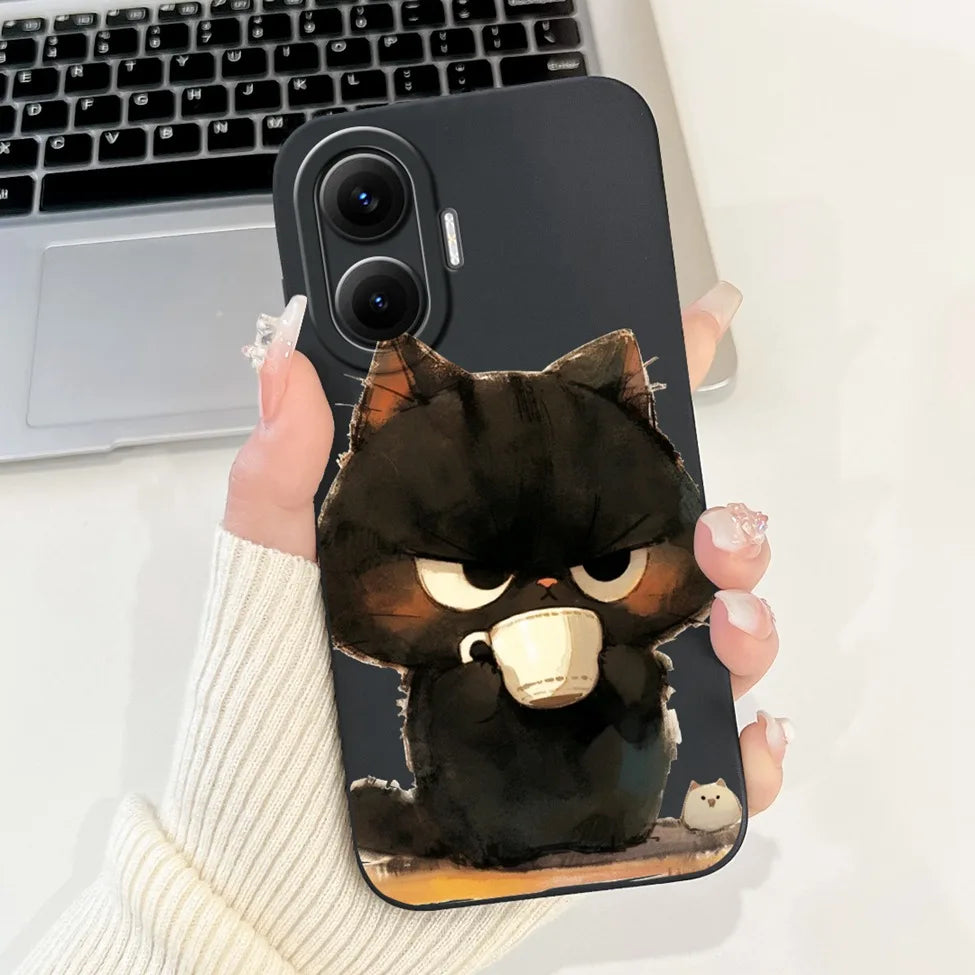 For Xiaomi Poco F7 Phone Cover For Redmi Turbo 4 Pro 5G Case Silicone Cute Cartoon Fashion Luxury Love Shockproof Bumper Funda
