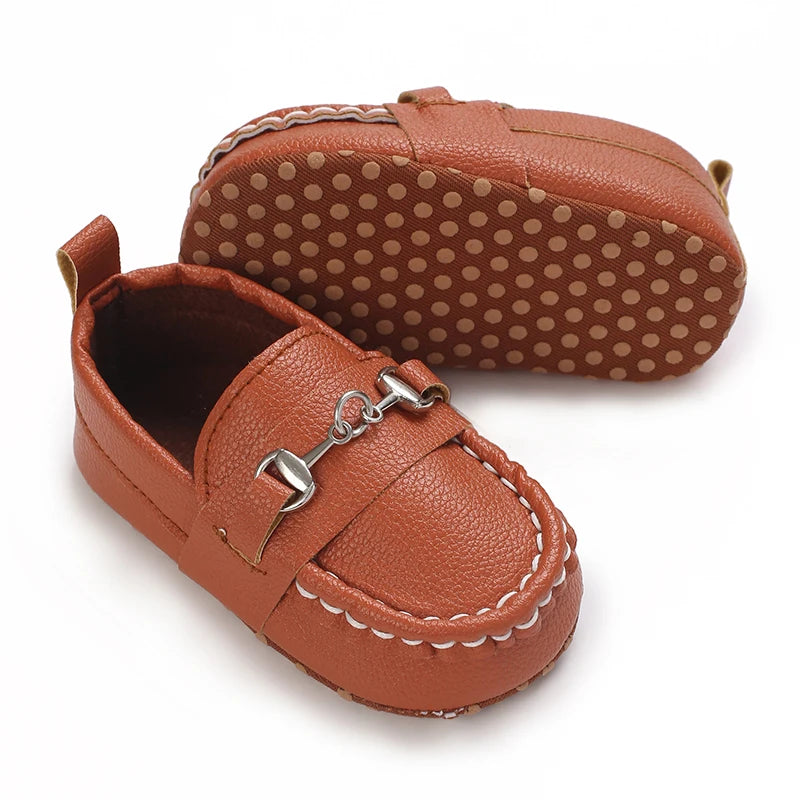 Casual Slip On Low Top Loafer Shoes For Baby Boys, Lightweight Comfortable Non Slip Flat Shoes For Indoor Outdoor Walking