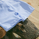 MISOWMNJOY Baby Girl Boy Swimsuit Summer New Stripe Print Kids Beachwear Short Sleeve Half Zipper Rash Guard Swimwear Sunhat Set