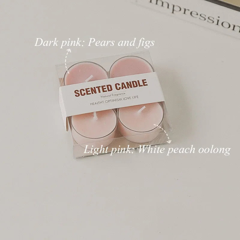 4pcs Handmade Tea Light Scented Candle Aromatherapy Soy Wax Candles Wedding Birthday Candle Party Home Decoration Photo Props
