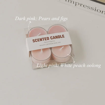 4pcs Handmade Tea Light Scented Candle Aromatherapy Soy Wax Candles Wedding Birthday Candle Party Home Decoration Photo Props